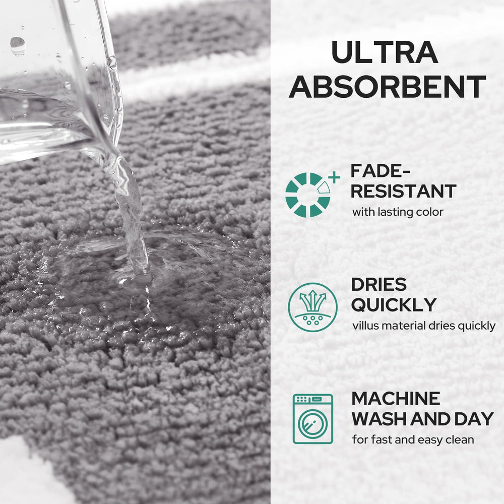 2 - Piece Microfiber Bathroom Rugs - From Where - 