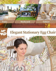 2 Pieces Stationary Egg Chair with Legs - From Where - 