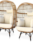 2 Pieces Stationary Egg Chair with Legs - From Where - 