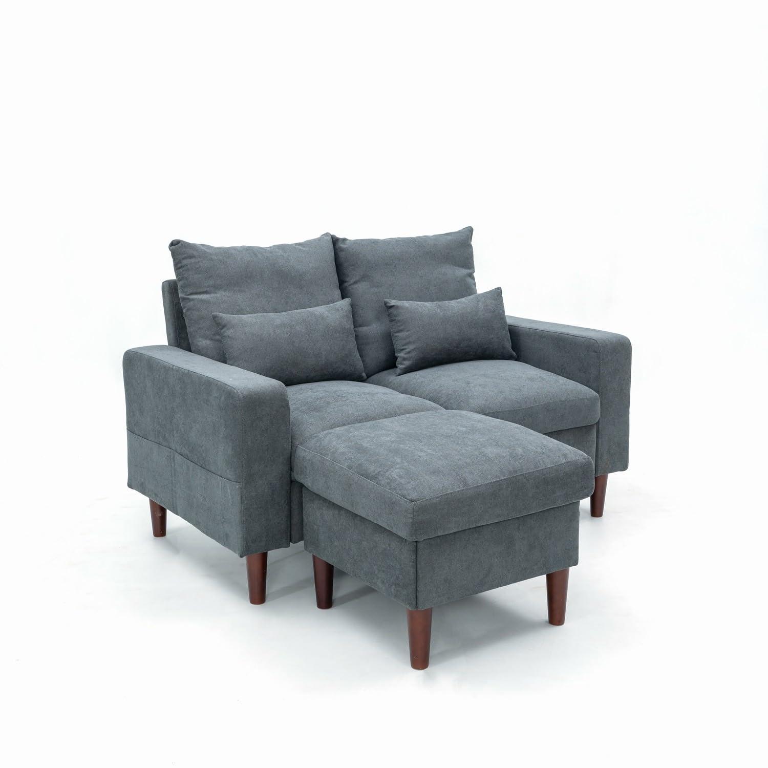 2 - Seat Sofa Couch with Ottoman Footstool - From Where - 