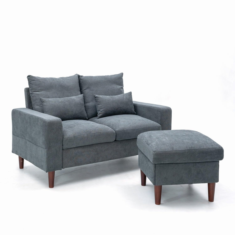 2 - Seat Sofa Couch with Ottoman Footstool - From Where - 
