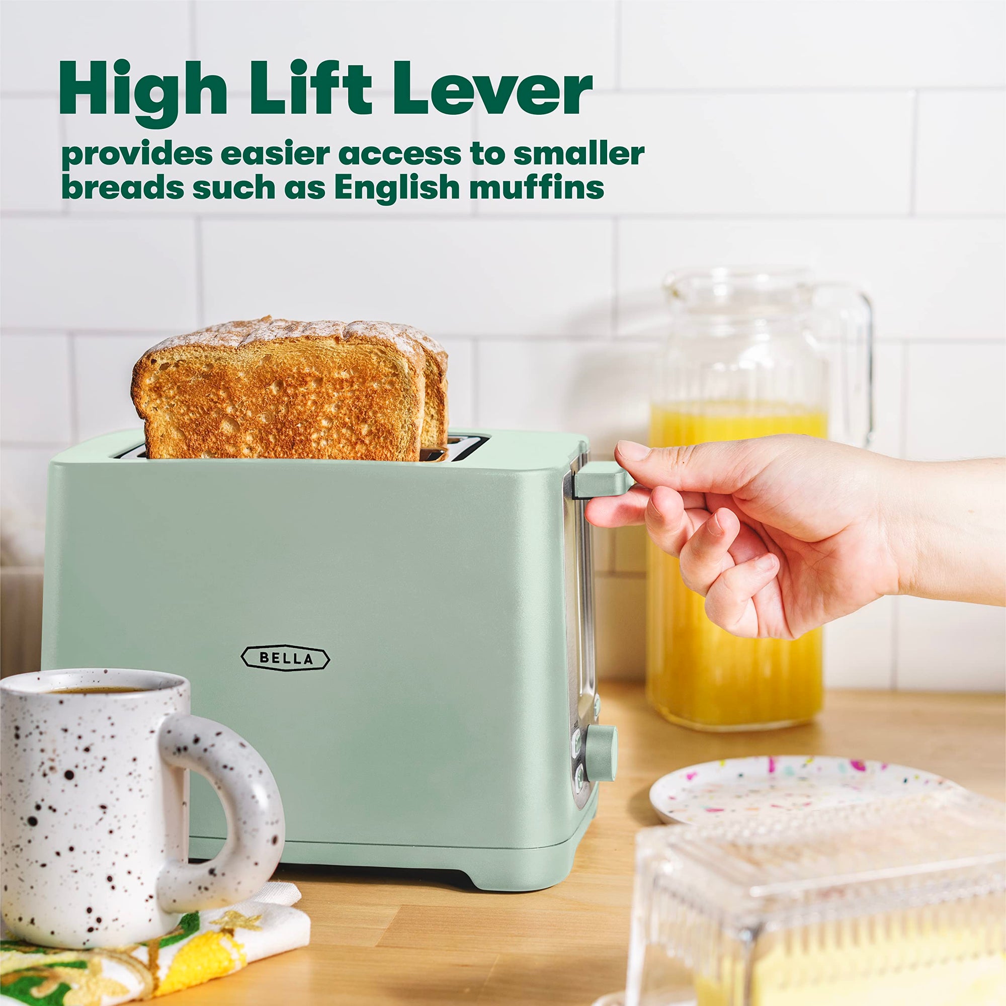 2 Slice Toaster in Sage - From Where - 