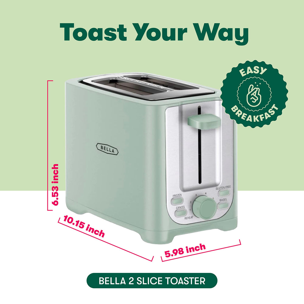 2 Slice Toaster in Sage - From Where - 