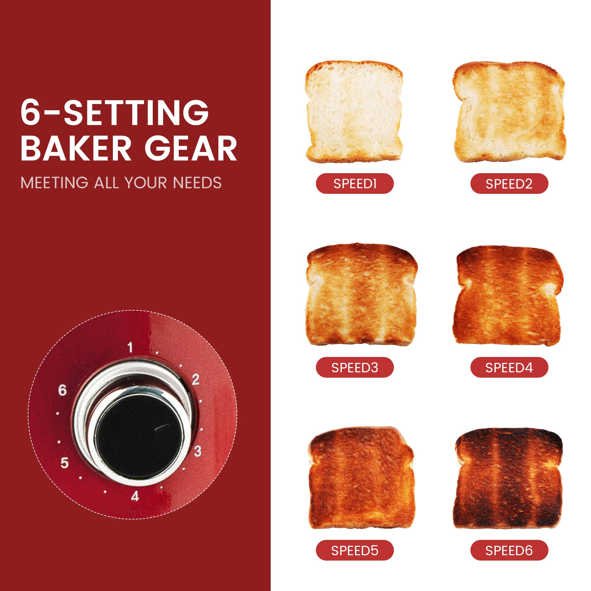 2 Slice Toaster Retro Stainless Steel with Bagel - From Where - 