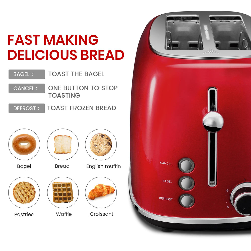 3694635593 Toaster 2 Slice Toaster Retro Stainless Steel | From Where