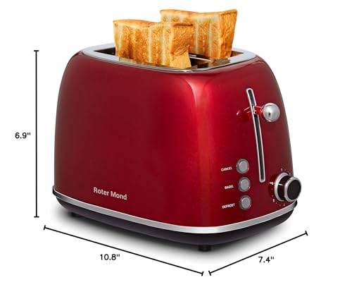 2 Slice Toaster Retro Stainless Steel with Bagel - From Where - 