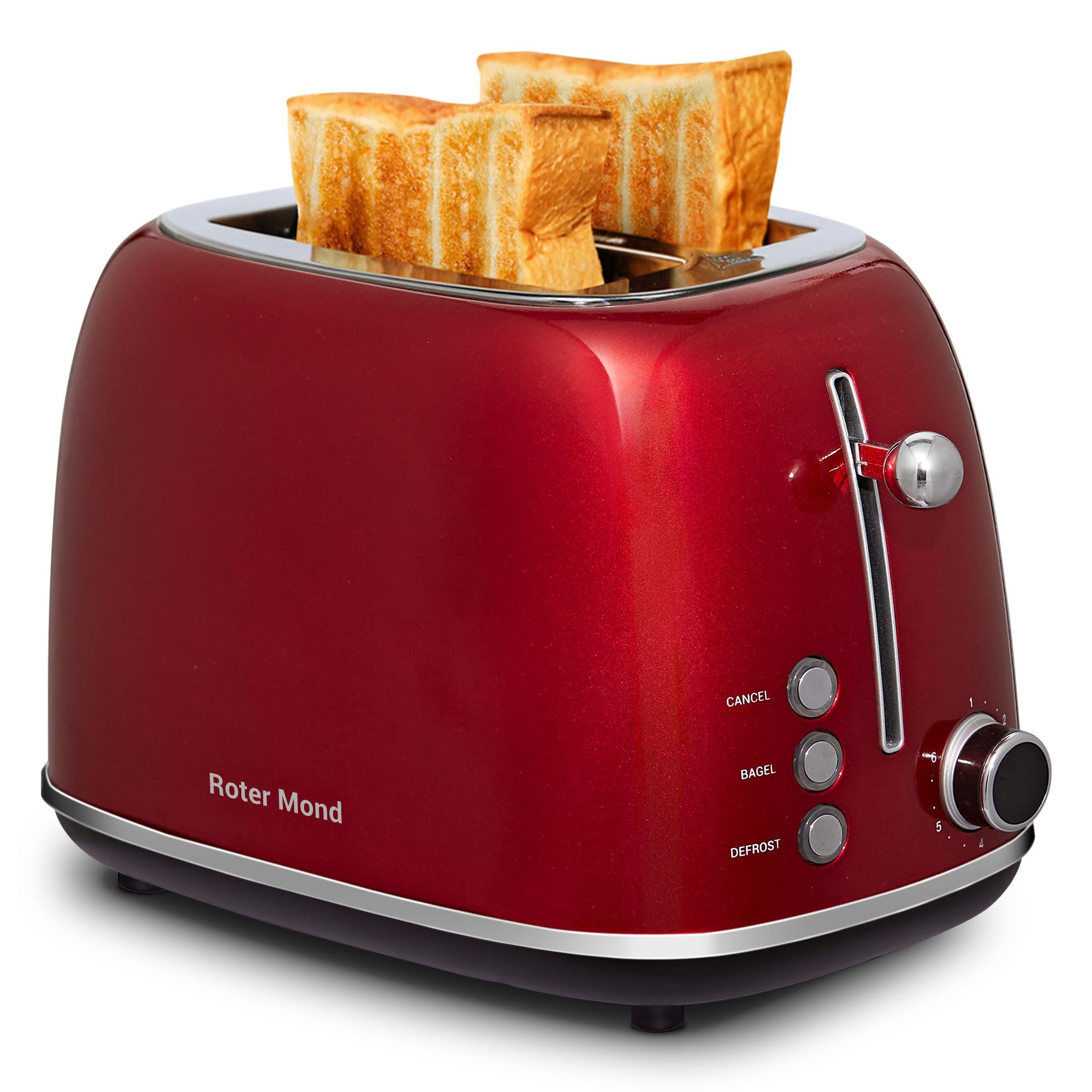 2 Slice Toaster Retro Stainless Steel with Bagel - From Where - 