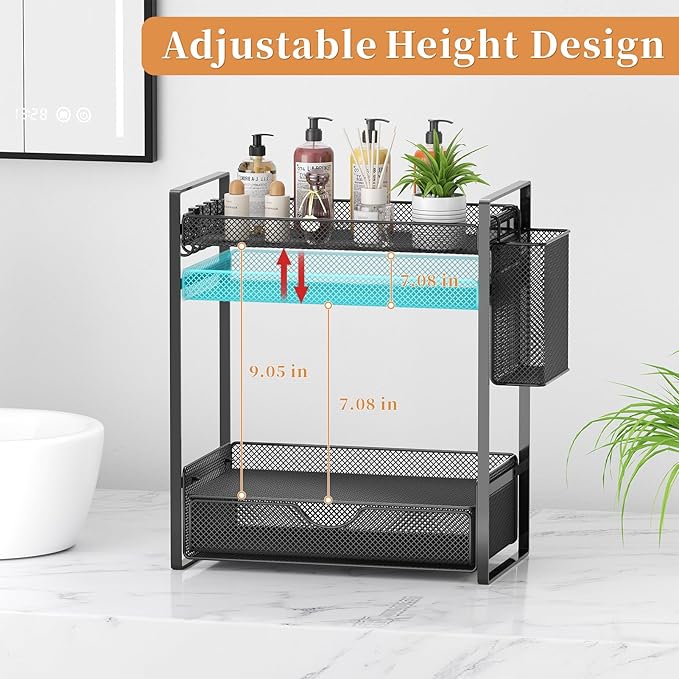 2 - Tier Bathroom Counter Organizer - From Where Finds - 