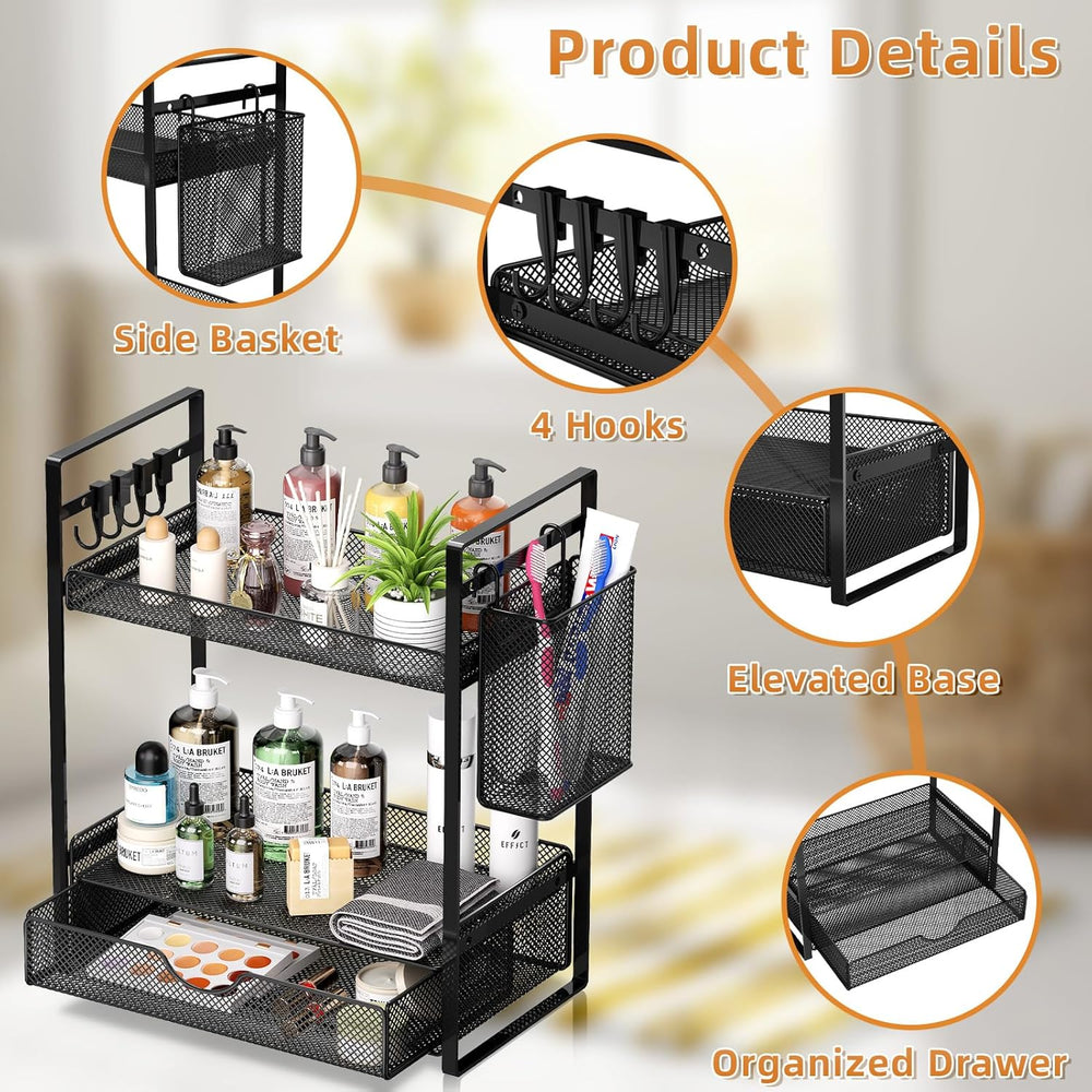 2 - Tier Bathroom Counter Organizer - From Where Finds - 