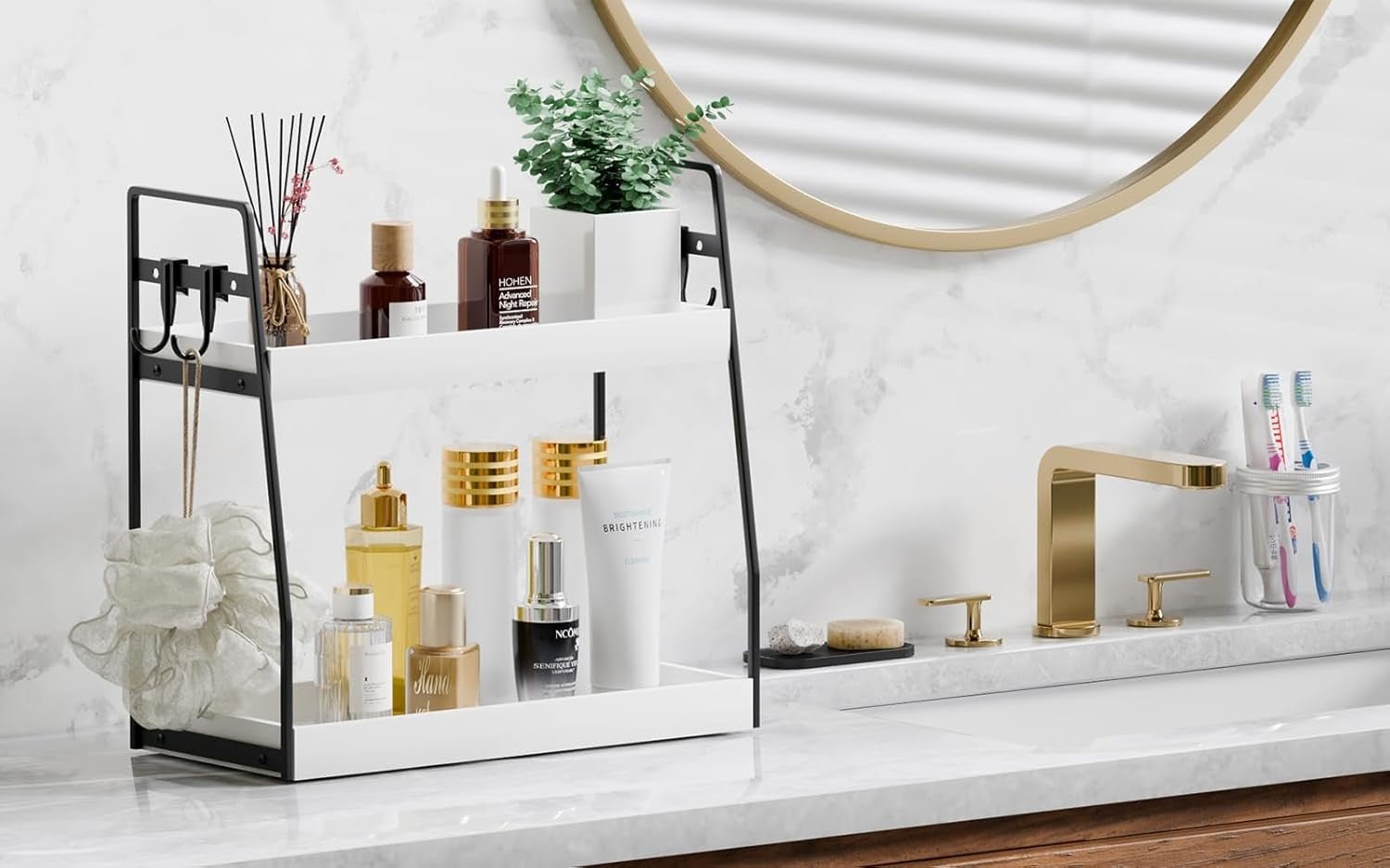 2-Tier Bathroom Counter Organizer - From Where Finds -