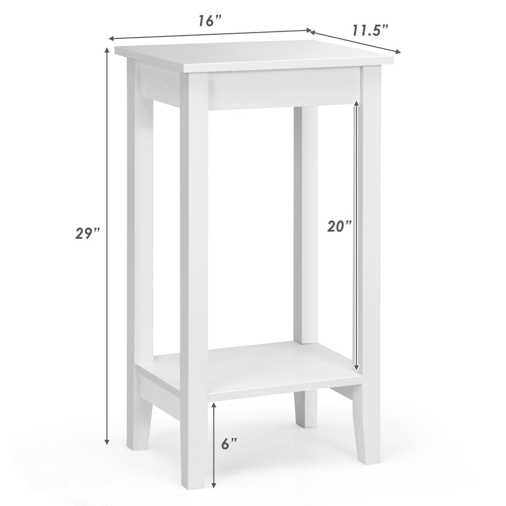 2 - Tier End Table with Wooden Legs - From Where -