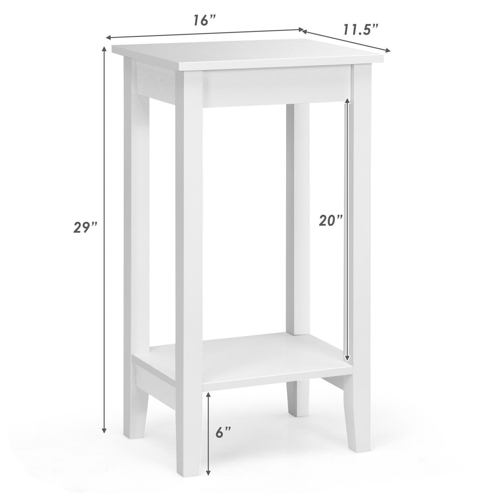 2 - Tier End Table with Wooden Legs - From Where - 