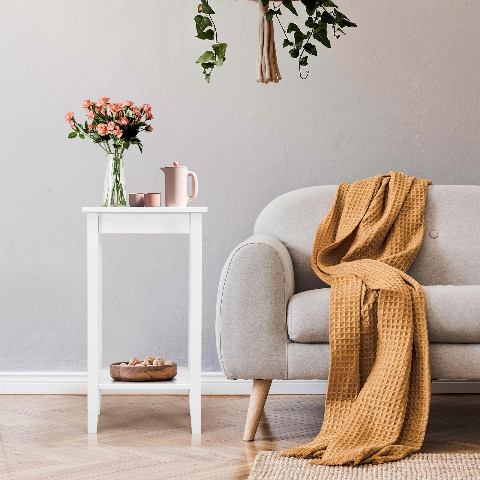 2 - Tier End Table with Wooden Legs - From Where - 