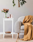 2 - Tier End Table with Wooden Legs - From Where - 