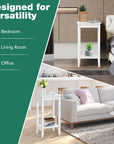 2 - Tier End Table with Wooden Legs - From Where - 