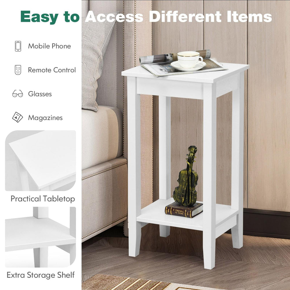 2 - Tier End Table with Wooden Legs - From Where -