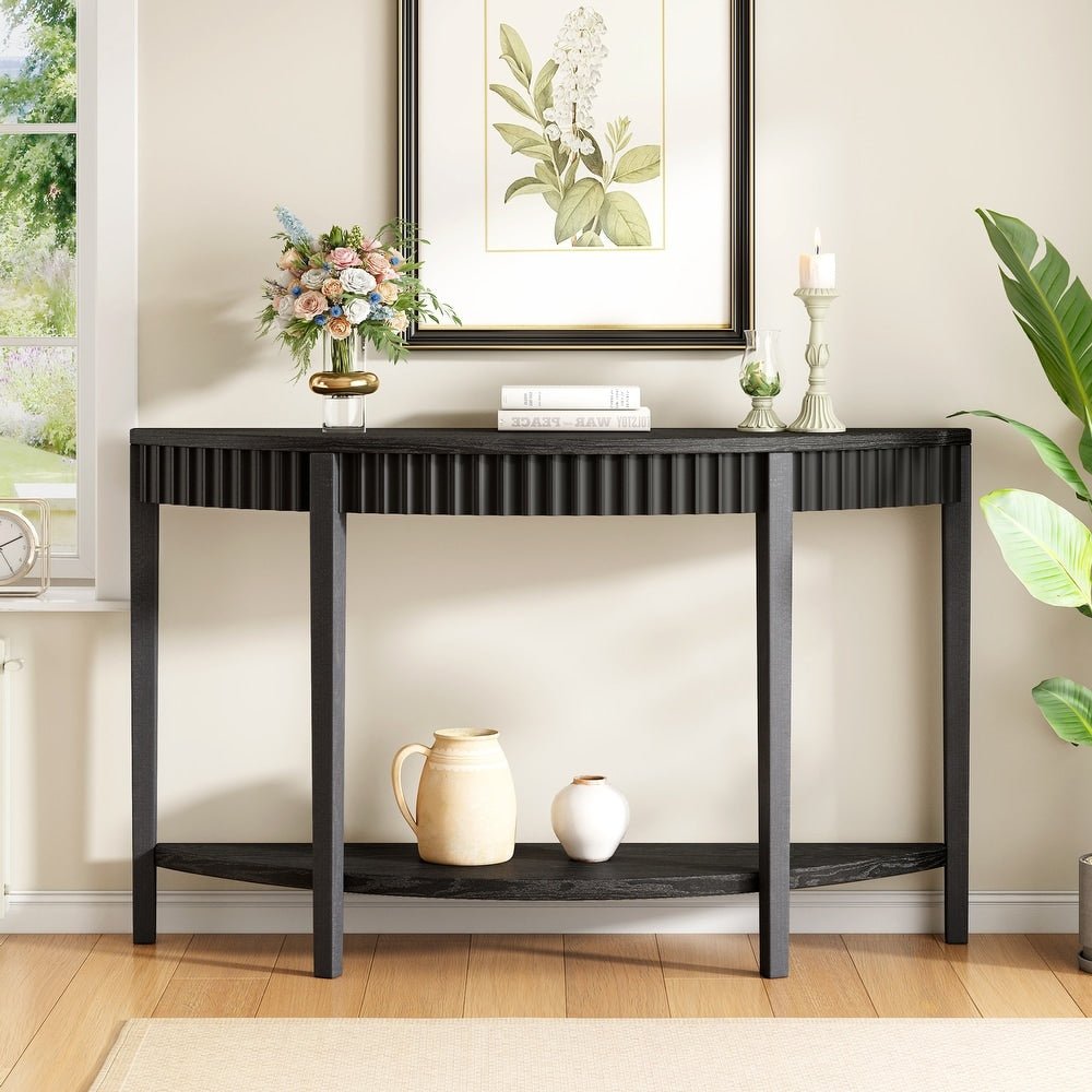 2 - Tier Half Moon Console Table - From Where - 