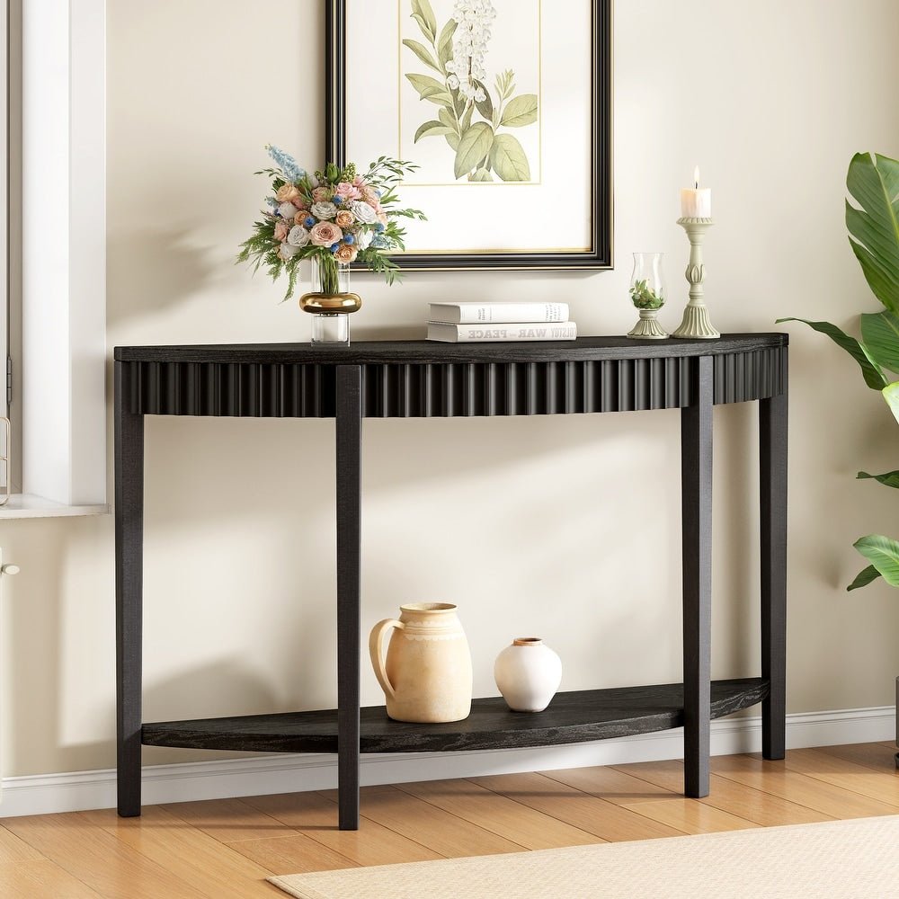 2 - Tier Half Moon Console Table - From Where - 