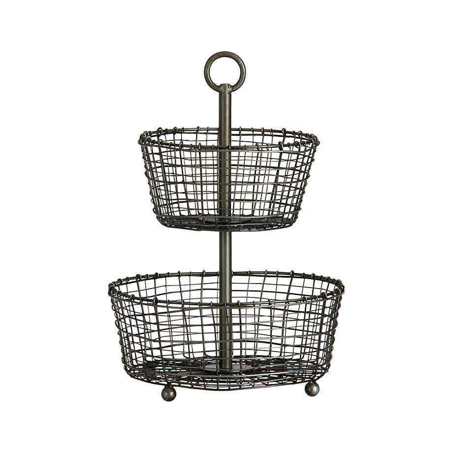 2 - Tier Iron Fruit Basket - From Where - 