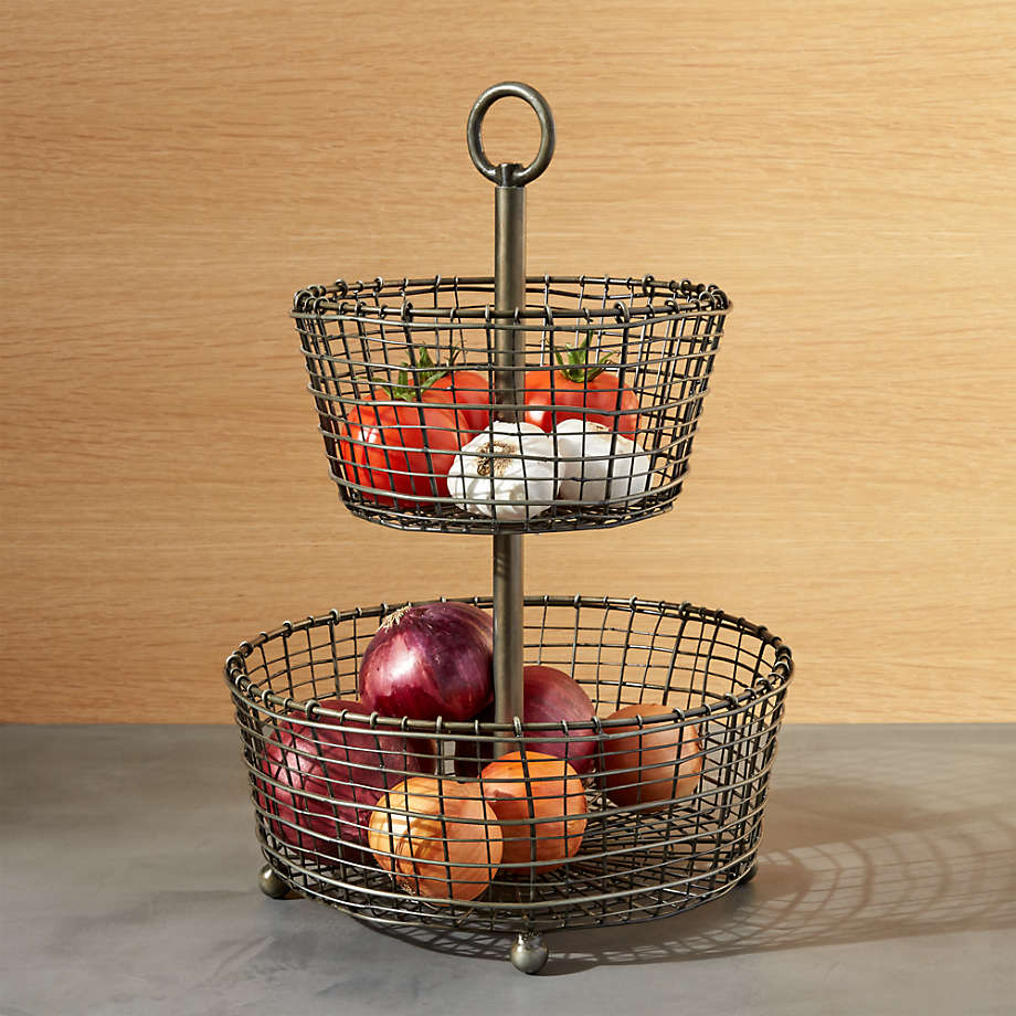 2 - Tier Iron Fruit Basket - From Where - 