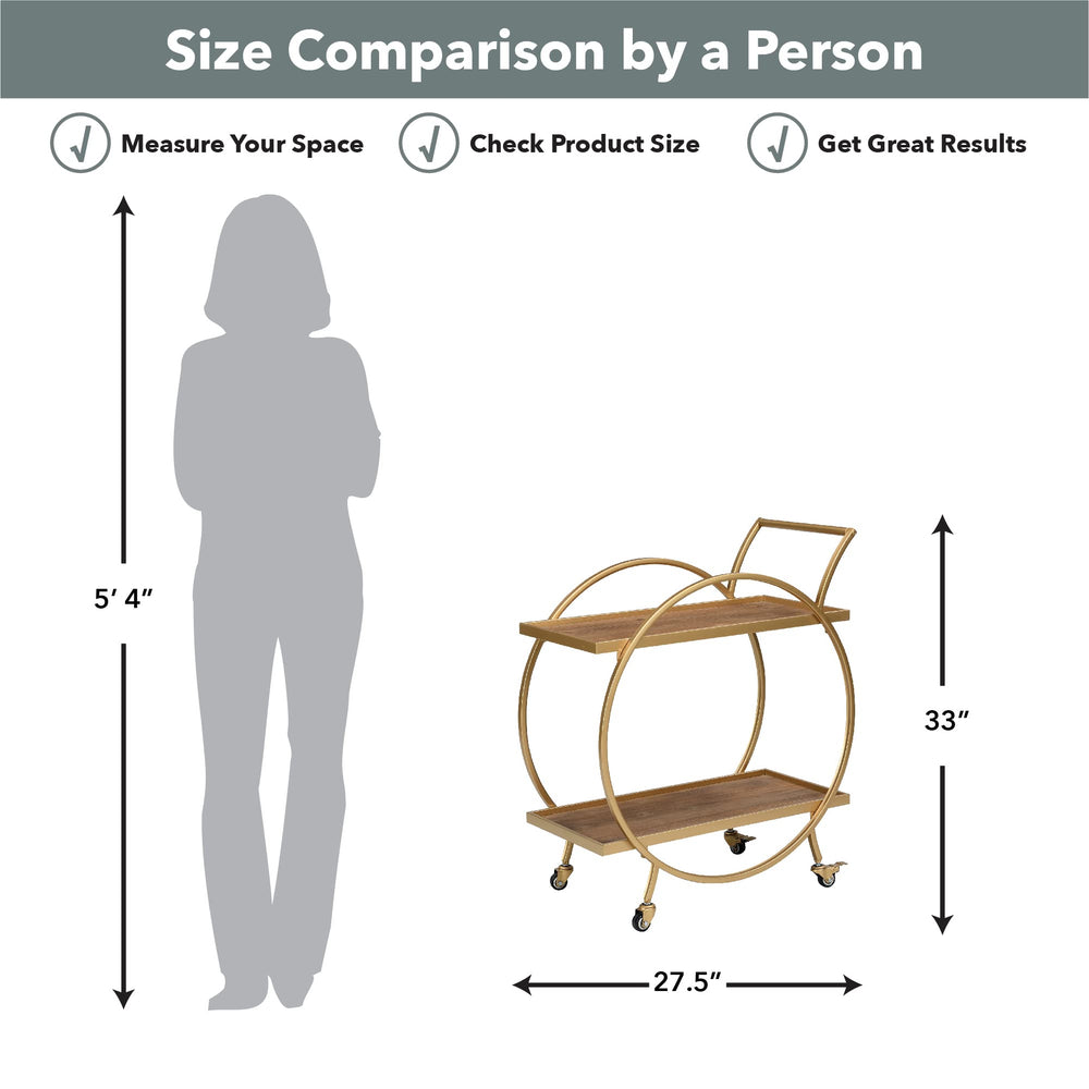 2 - Tier Mobile Mini Bar Cart - From Where - 