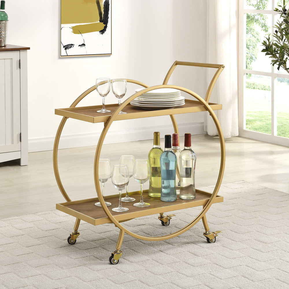 2 - Tier Mobile Mini Bar Cart - From Where - 