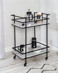 2 - Tier Rolling Bar & Serving Cart - From Where - 