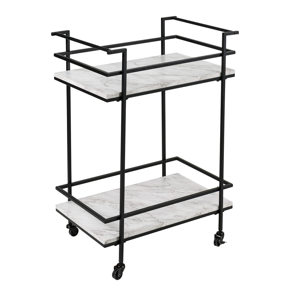 2 - Tier Rolling Bar &amp; Serving Cart - From Where - 