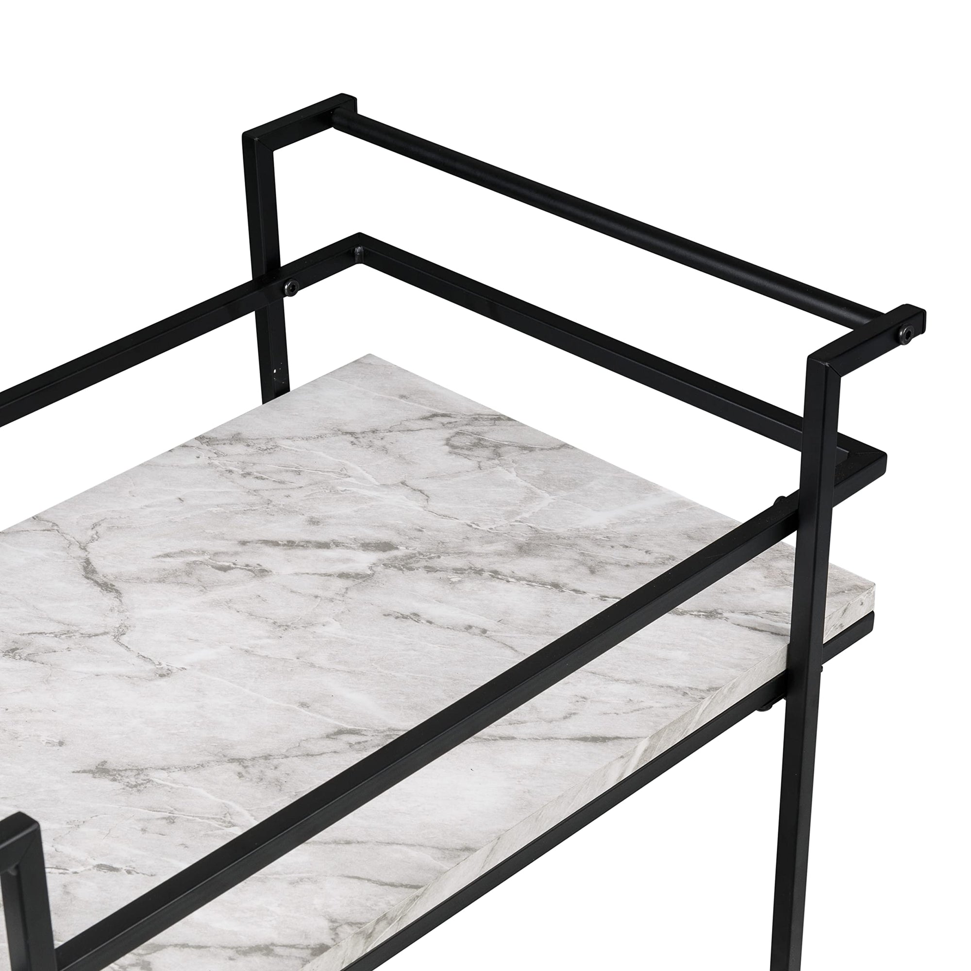 2 - Tier Rolling Bar & Serving Cart - From Where - 