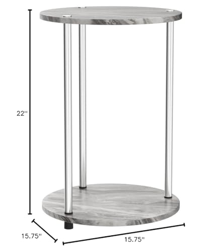 2 - Tier Round End Table - From Where Finds - 