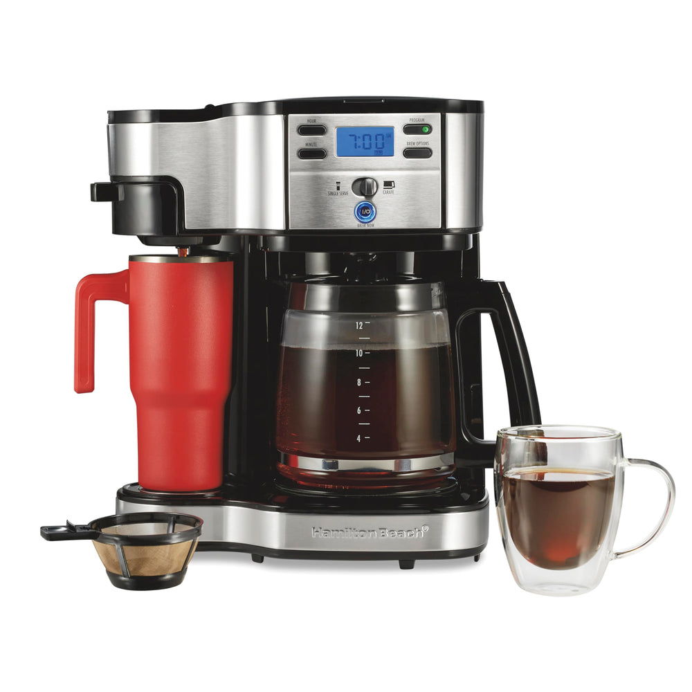2 - Way 12 Cup Programmable Drip Coffee Maker &amp; Single Serve Machine - From Where - 