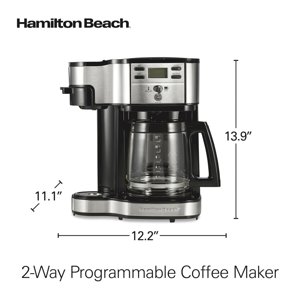 2 - Way 12 Cup Programmable Drip Coffee Maker &amp; Single Serve Machine - From Where - 