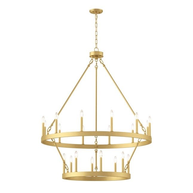 20 - Light Distressed Farmhouse Chandelier - From Where - 