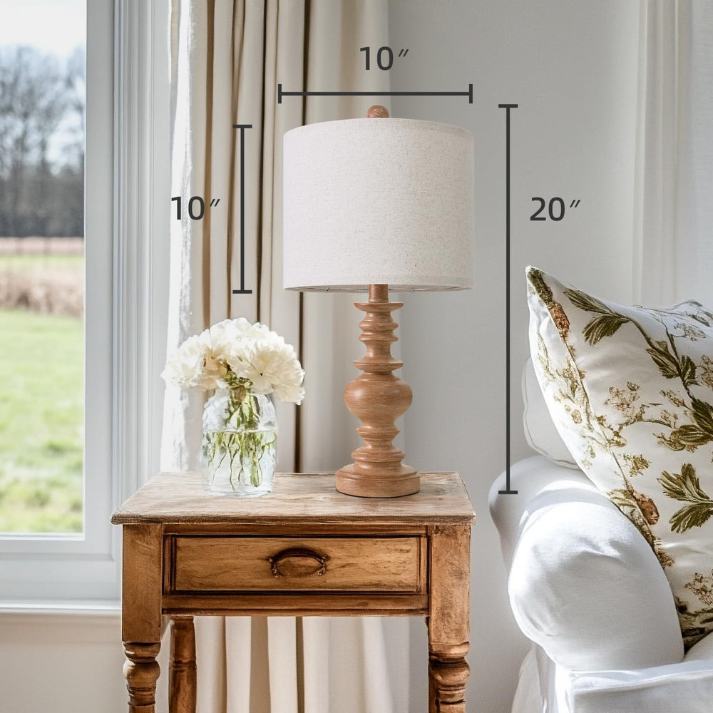 20" Rustic Bedside Lamps (Set of 2) - From Where - 