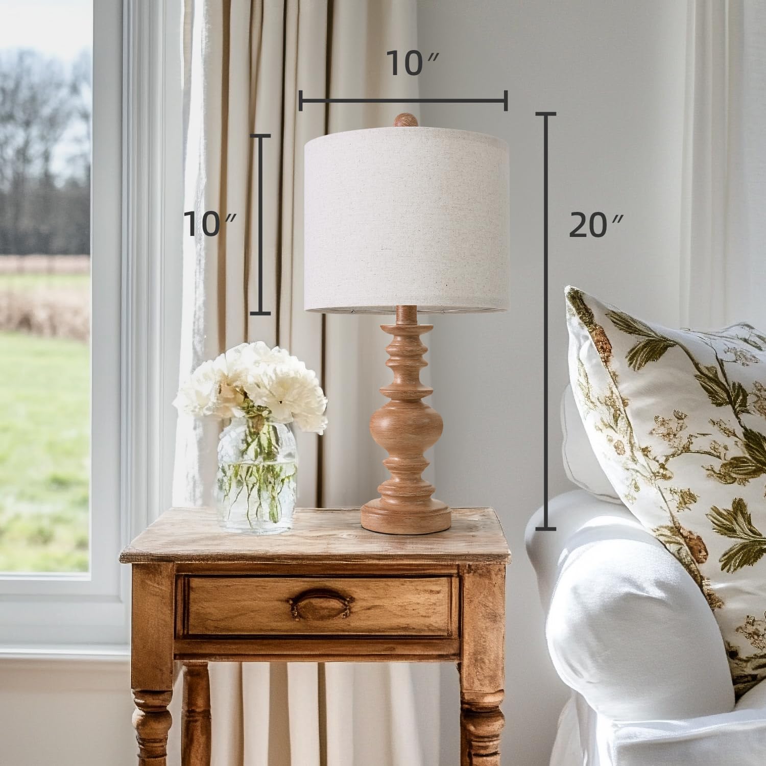 20&quot; Rustic Bedside Lamps (Set of 2) - From Where - 