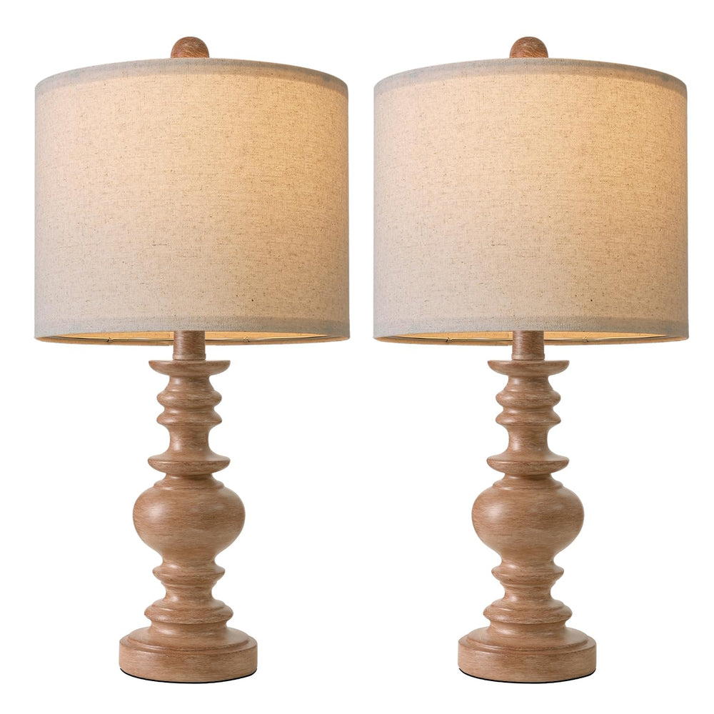 20" Rustic Bedside Lamps (Set of 2) - From Where - 