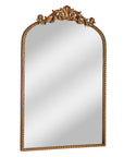 20" x 30" Filigree Arch Metal Wall Mirror Decor in Gold