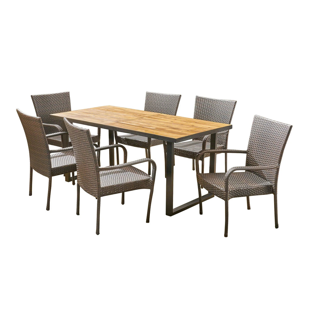 7-Piece Wicker Dining Set