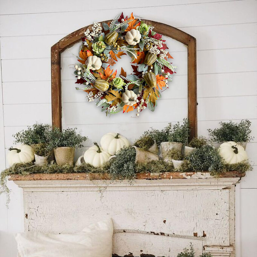 22&quot; Farmhouse Autumn Wreath - From Where - 