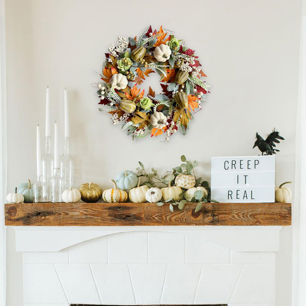 22&quot; Farmhouse Autumn Wreath - From Where - 