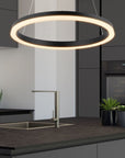 23.5" LED Metal Hoop Pendant - From Where - 
