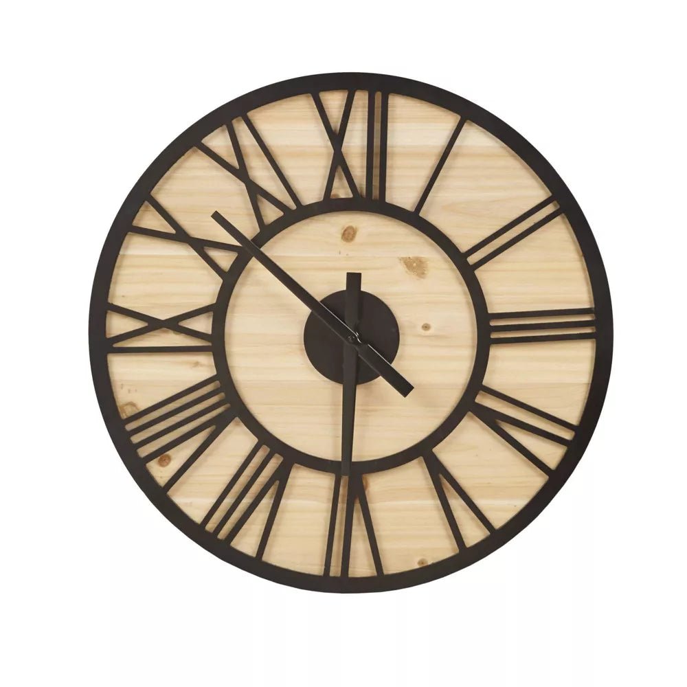 23.6" Mason Wood Wall Clock - From Where - 