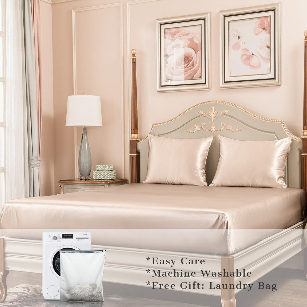 23mm 6A+ 100% Mulberry Silk Fitted Sheets (Set of 3) - From Where Finds - 