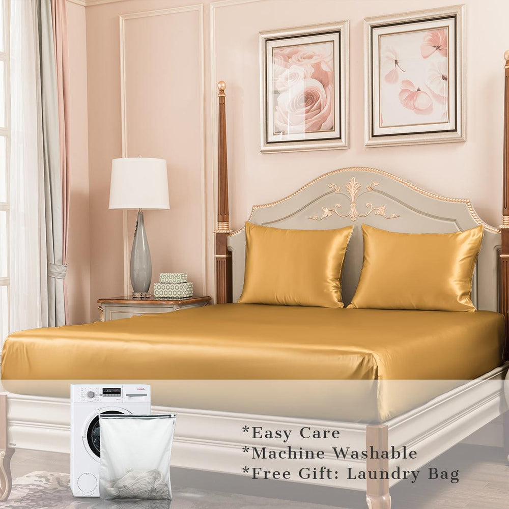 23mm 6A+ 100% Mulberry Silk Fitted Sheets (Set of 3) - From Where Finds - 