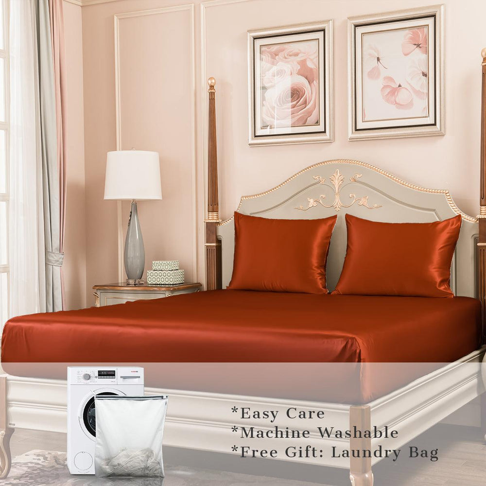 23mm 6A+ 100% Mulberry Silk Fitted Sheets (Set of 3) - From Where Finds - 