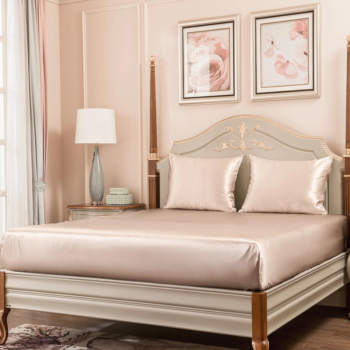 23mm 6A+ 100% Mulberry Silk Fitted Sheets (Set of 3) - From Where Finds - 