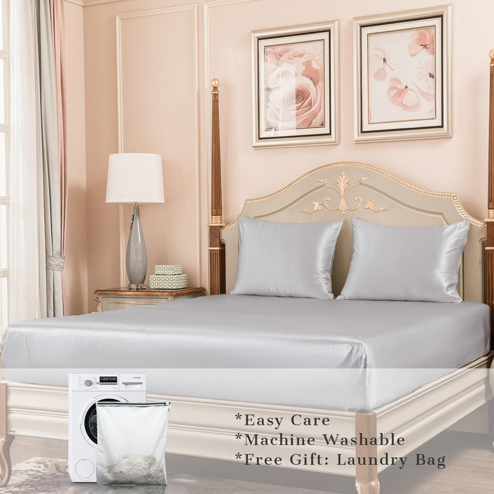 23mm 6A+ 100% Mulberry Silk Fitted Sheets (Set of 3) - From Where Finds - 