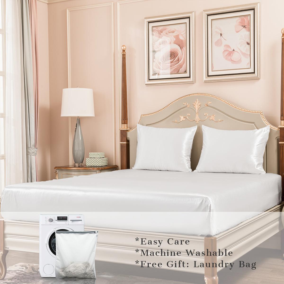 23mm 6A+ 100% Mulberry Silk Fitted Sheets (Set of 3) - From Where Finds - 