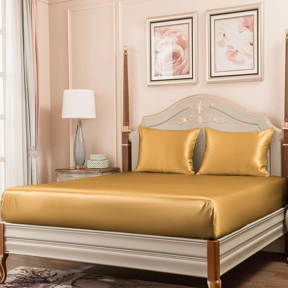 23mm 6A+ 100% Mulberry Silk Fitted Sheets (Set of 3) - From Where Finds - 