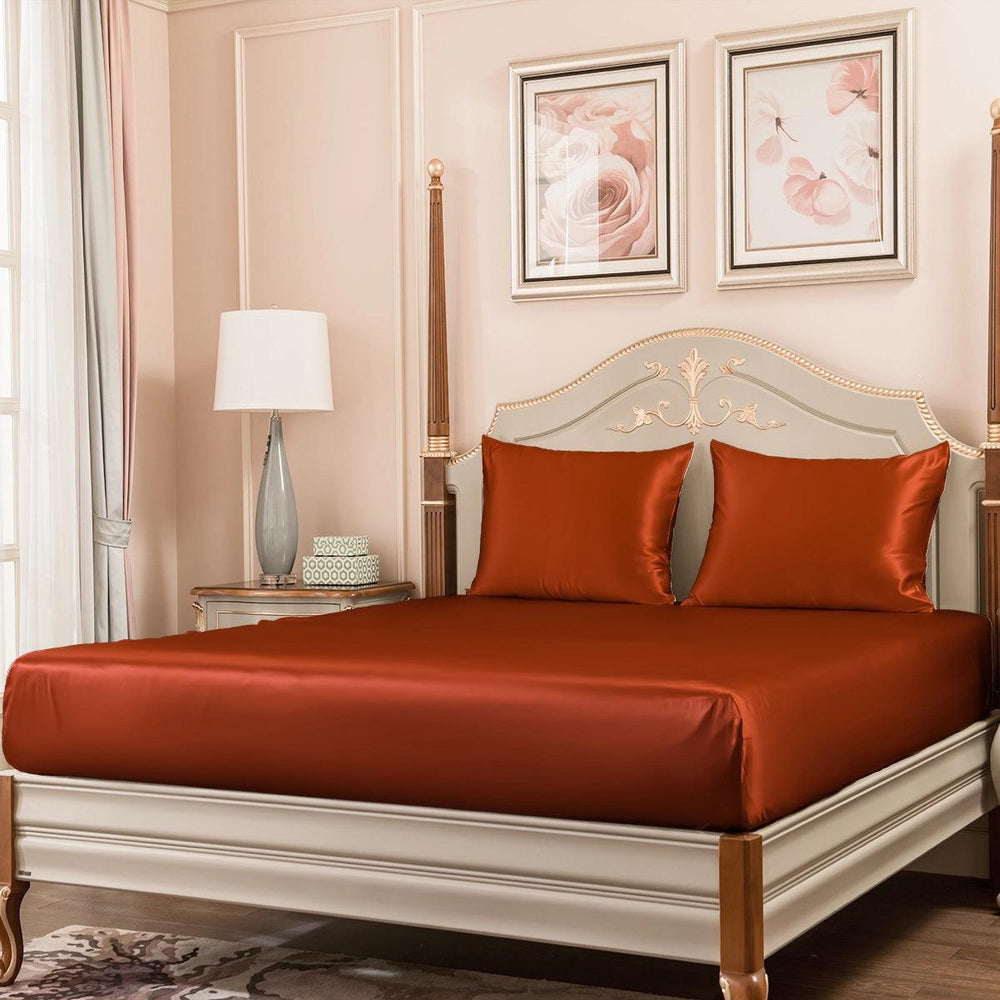 23mm 6A+ 100% Mulberry Silk Fitted Sheets (Set of 3) - From Where Finds - 